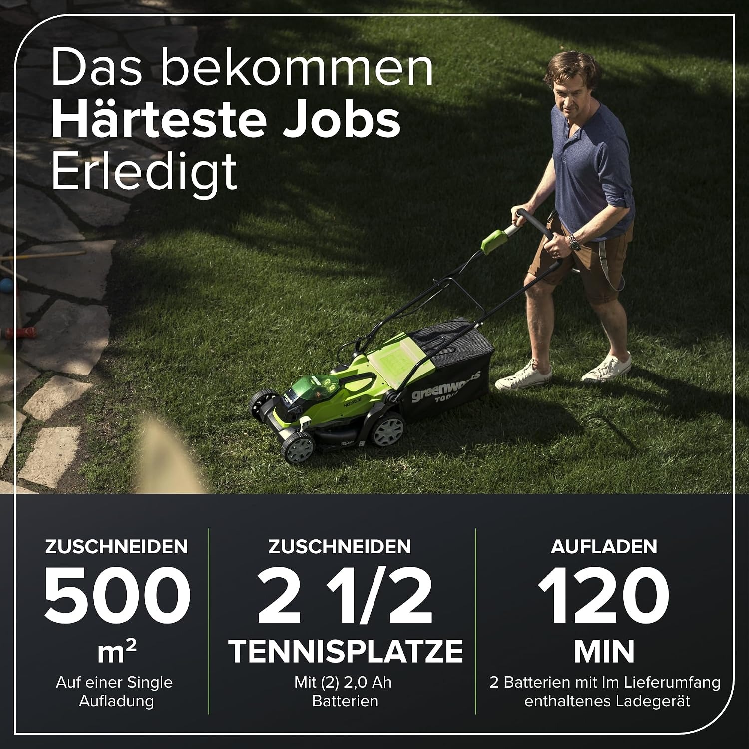 Greenworks G40LM35 Cordless Mower Kit: image 4